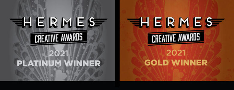hermescreativeawardheaderwithlogosforgoldwinnerandplatinumwinner