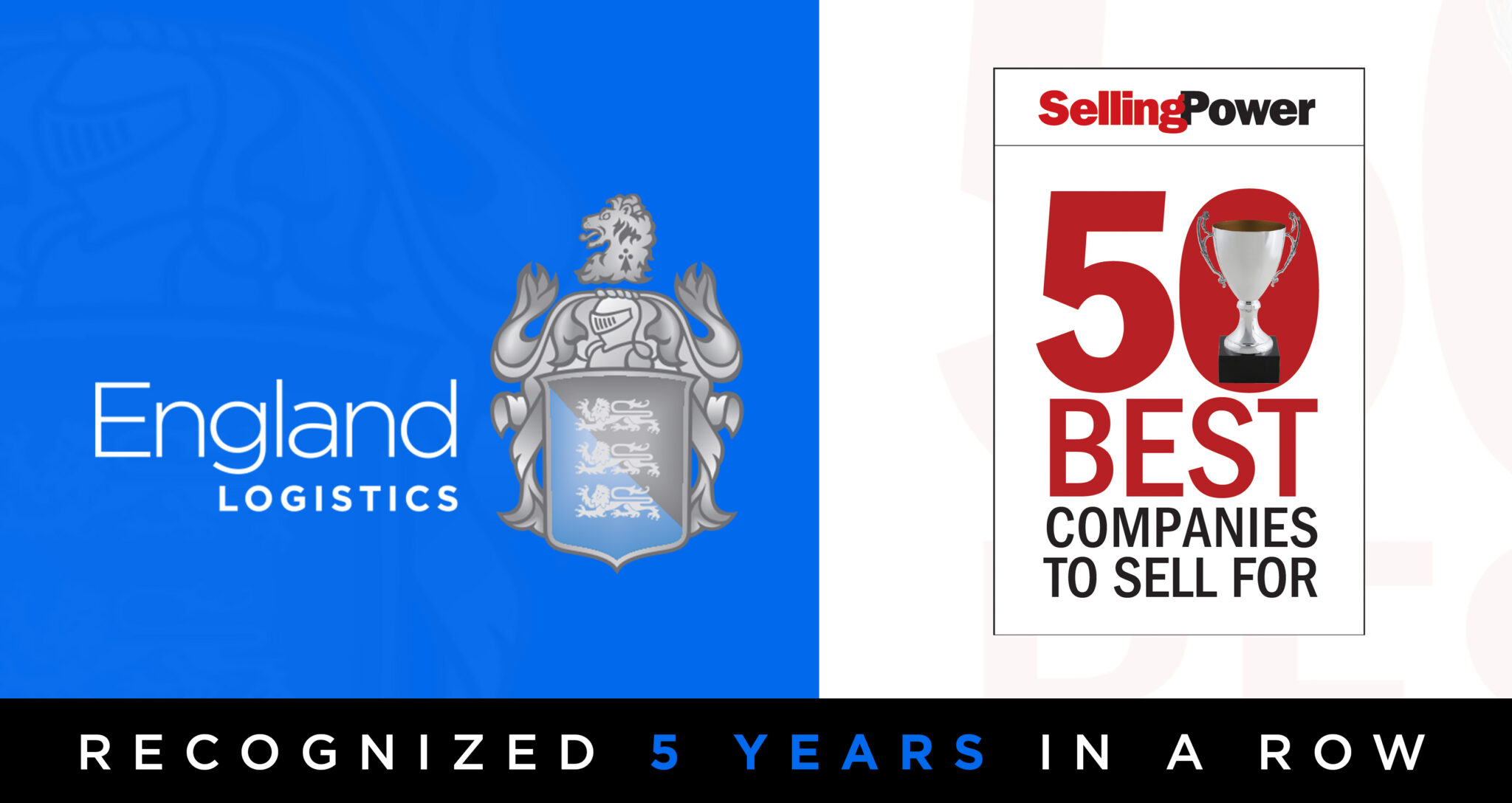 England Logistics Recognized as a Top 50 Company to Sell For 2021