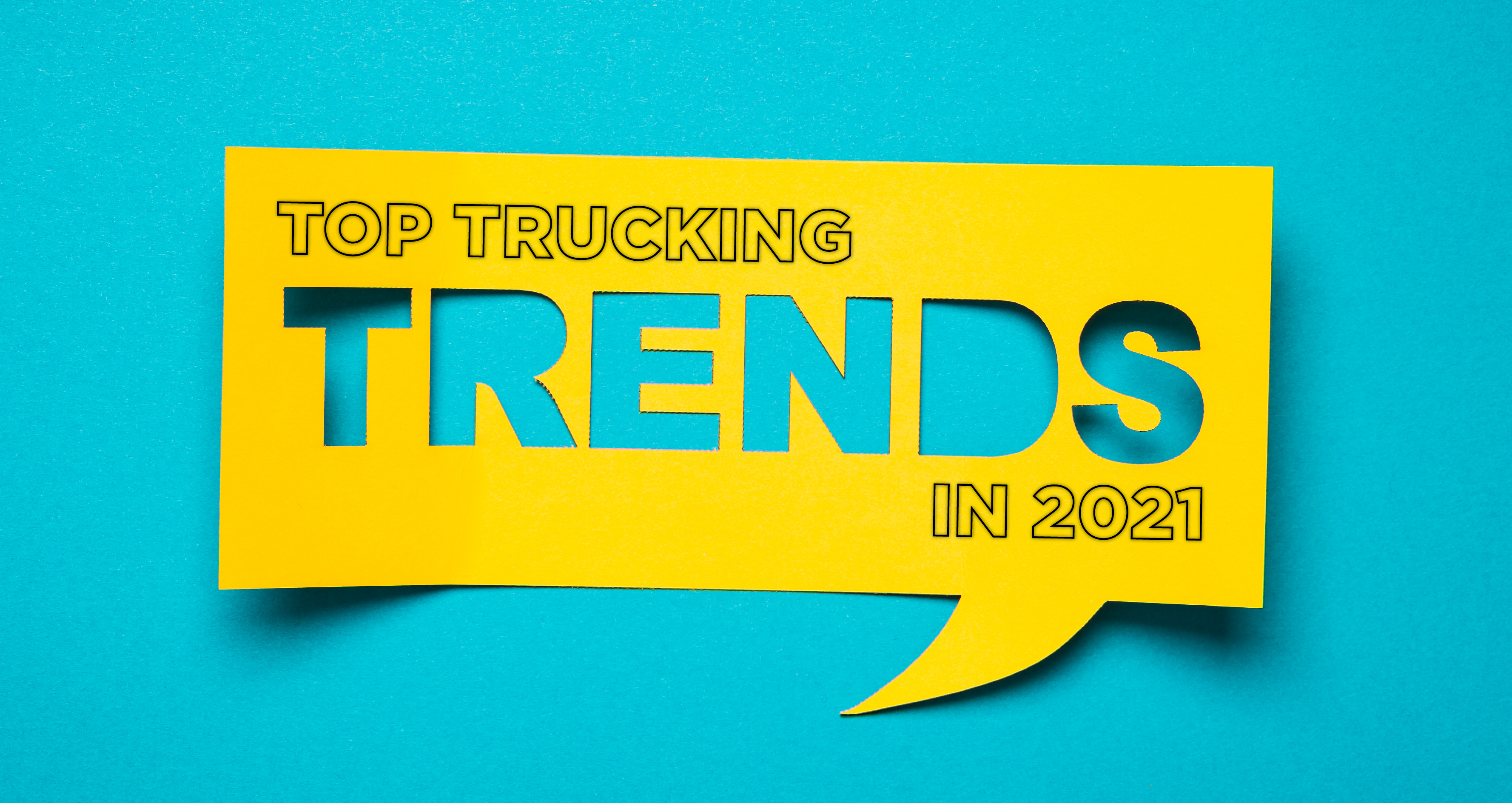 Trucking Blue Text In Yellow Chat Box Blue Background